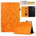 thumbnail image 1 of Embossed Tree PU Leather Flip Tablet Case for Samsung Galaxy Tab A7 Lite 8.7" T220/T225 Shockproof Protection Card Slots Holder Stand with Pen Slot Folio Case Cover, Khaki, 1 of 9