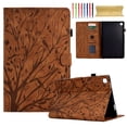 thumbnail image 1 of Embossed Tree PU Leather Flip Tablet Case for Samsung Galaxy Tab A7 Lite 8.7" T220/T225 Shockproof Protection Card Slots Holder Stand with Pen Slot Folio Case Cover, Brown, 1 of 9