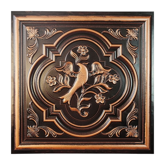 Embossed ceiling tiles Decorative pvc panels for light luxury restaurant PL39 Traditional copper 10Pcs/pack