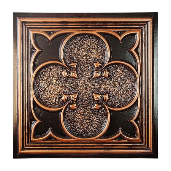 Embossed ceiling tiles Interior decorative panel for literary book bars PL35 Traditional copper 10Pcs/pack