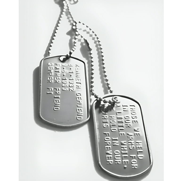 Sam s Tags Stainless Steel Custom Engraved Pet ID Tags Silver 2 Piece Set