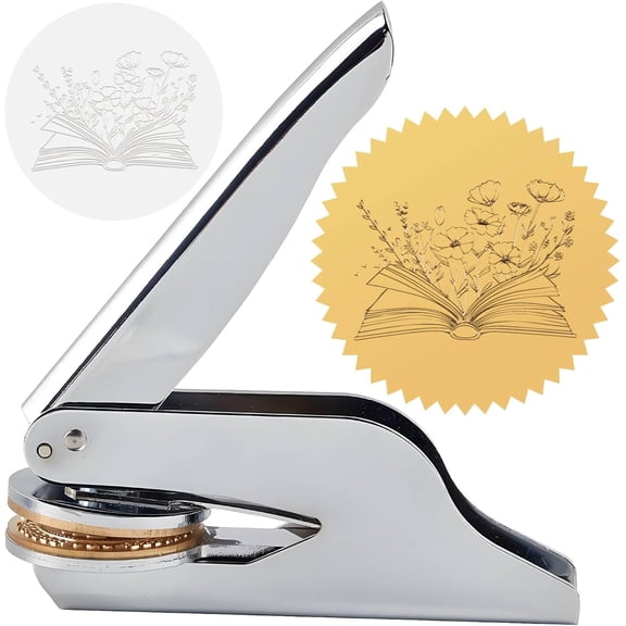 Embosser Hand-Held Embossing Stamp Seal Embosser DIY for Books Envelopes Napkins Book 42mm