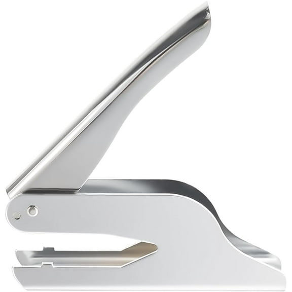 Embosser Seal Stamp Handheld Embosser Stamp Stainless Steel Hand Held Library Notary Silver Sealing Embossing Stand DIY