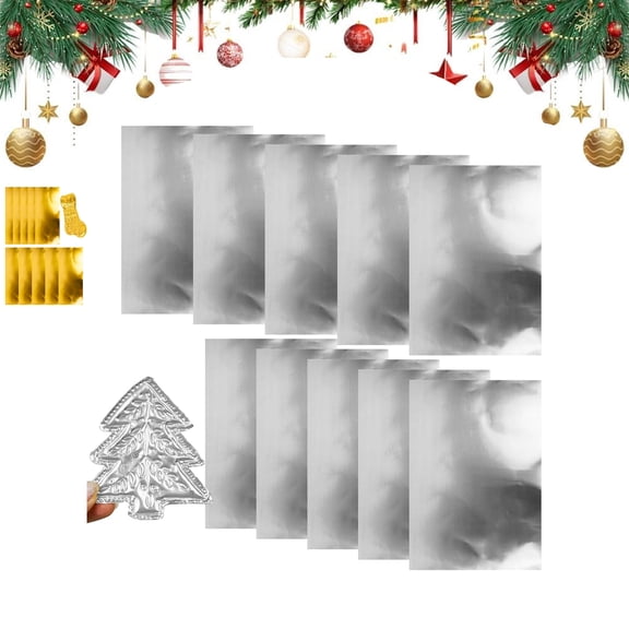 Embossing Foil,Aluminum Highly Ductile Thickened Foil Embossing Kit, 0.07mm Thick Aluminum Craft Foil for DIY Art Projects Crafts Paint, Engraving, Painting and Crafting Decorations 10PCS