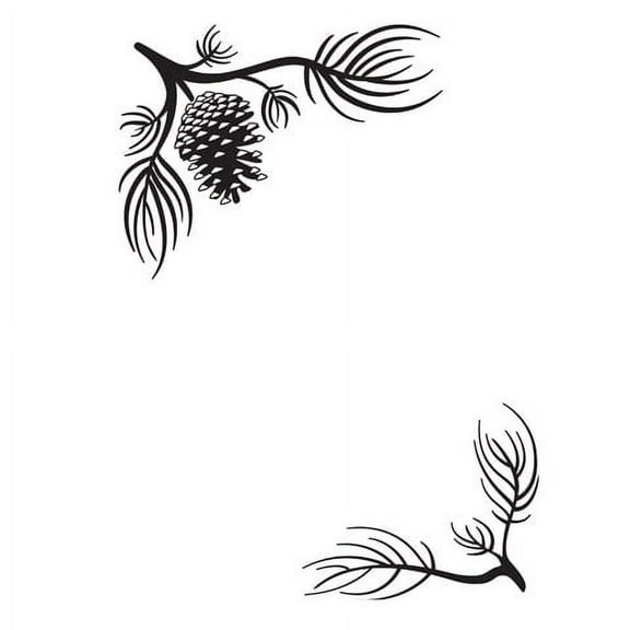 Embossing Folder Pine Corners 4.25X5.75 By Darice