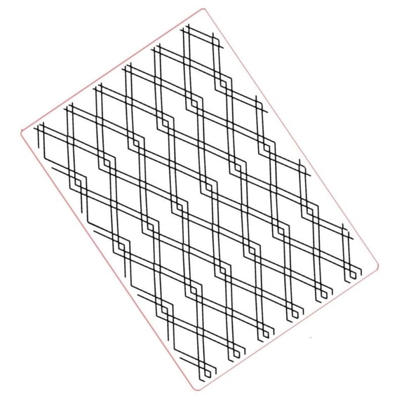 Embossing Folder Plastic Grid Background Embossing Plate Easy to Use