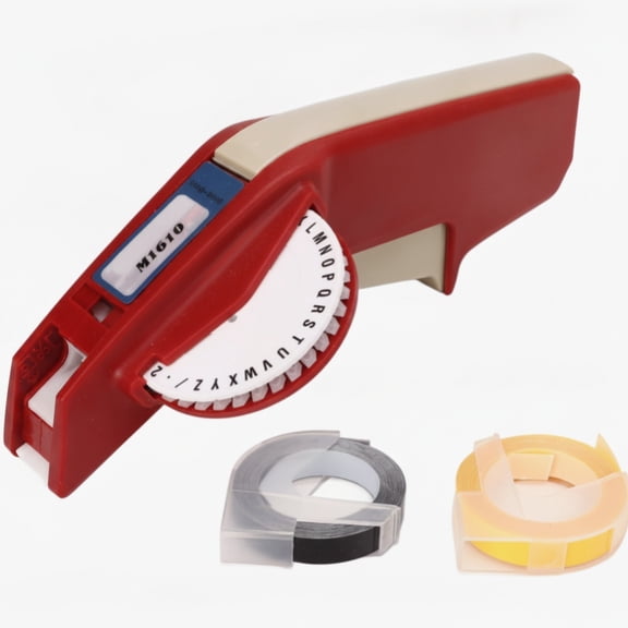 Embossing Label Maker, Handheld Labeling Machine with 2 Rolls of Tape, 3D Stereo Effect DIY Tool