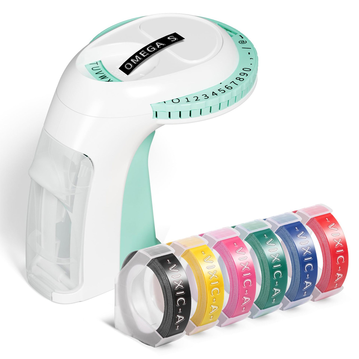 Embossing Label Maker Machine with 6 Tapes,3D Handheld Embossed