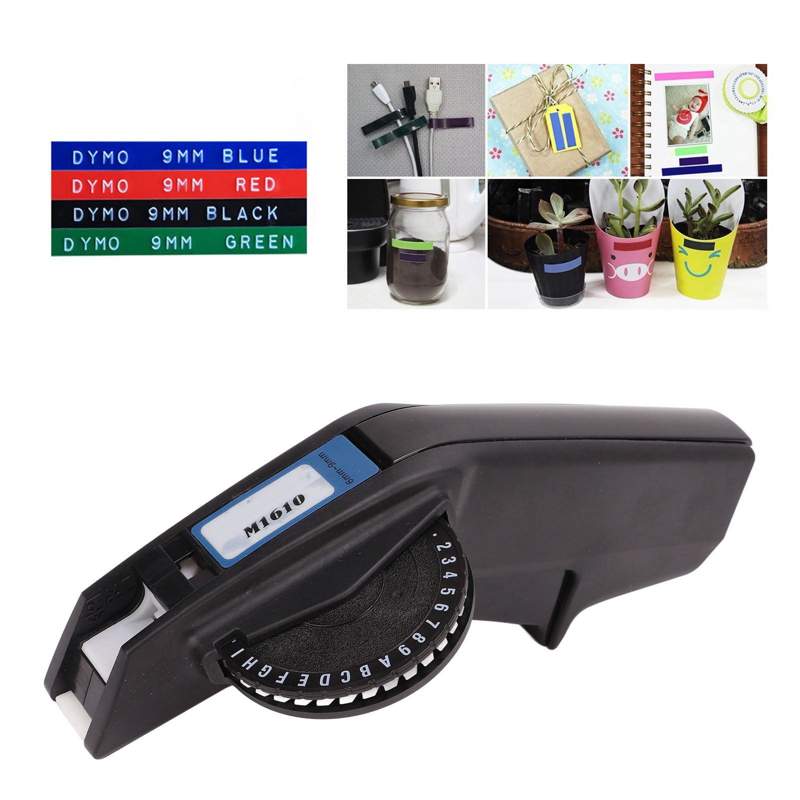 Embossing Label Maker Machine - Clear Number Letter Manual Label Writer ...