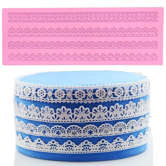 Embossing Mat Lace Band Silicone imprint impression Sugar Paste Mould Cake Decoration Tools Kitchen chocolate Sugar Paste