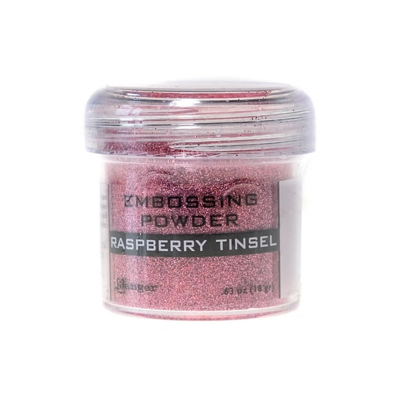 Embossing Powder raspberry tinsel, 1 oz., jar (pack of 3)
