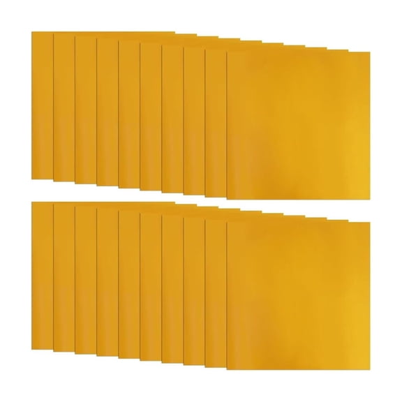 Embossing Sheets Gold Aluminum 20 Piece Heavy Duty 5.9x5.9 Inch Embossed Sheets Crafting And Metalworking For Painting Engraving Home School Projects DIY Art And Tooling Holiday Stationery Organizer