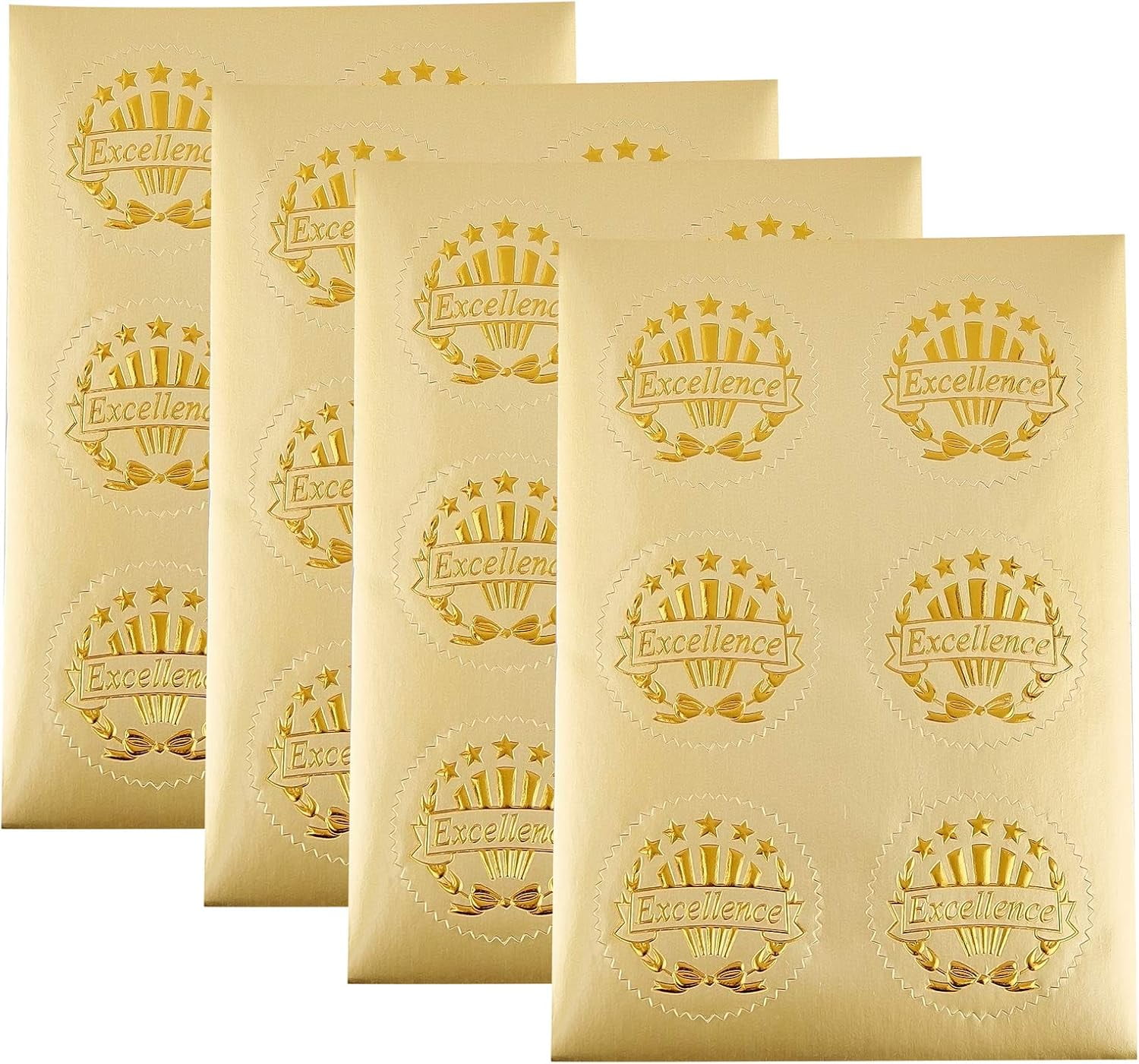 Embossing Stickers 36 Pcs Adhesive Stickers Seal Stickers with Word ...