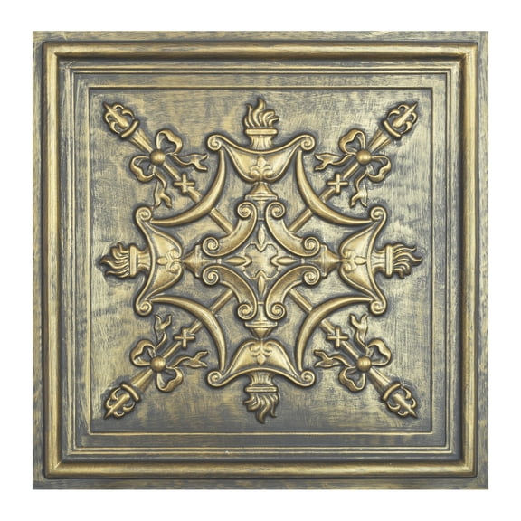 Embossing ceiling tiles Vintage ceiling panels for Cafe Club HOTEL PL07 Ancient gold 10Pcs/pack