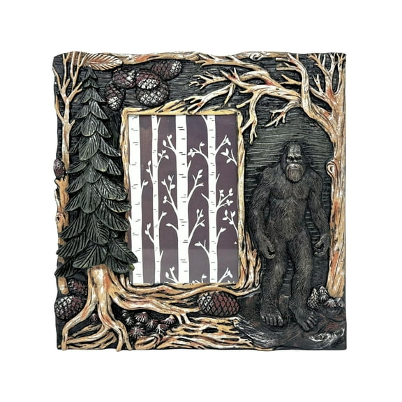 Embrace Bigfoot Lore with Resin Tabletop 4x6 Picture Frame - Unique 9.6in x 0.75in x 9.5in Design Perfect for Nature Enthusiasts & Mythology Lovers