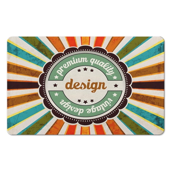 Embrace Bohemian Style with Our Half Circle Bath Mat - Non-Slip Boho Bathroom Rug, Perfect for Bedroom, Home Decor, Shower Rug, Machine Washable, Sun Retro Design, 20x32 inch