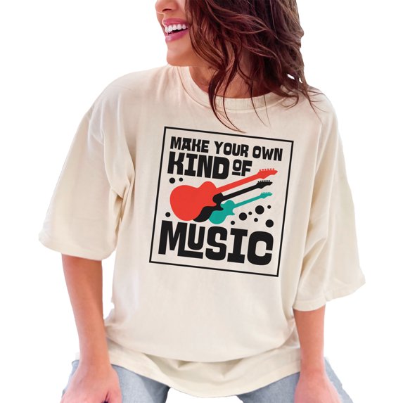 Embrace Creativity Make Your Own Kind of Music, Ivory Comfort Colors T-Shirt, Medium
