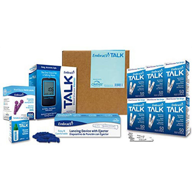 Embrace Diabetes Testing Kit Includes Embrace Talk Blood Glucose