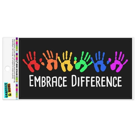 Embrace Difference Autism Hand Prints Automotive Car Refrigerator Locker Vinyl Magnet