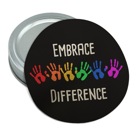 Embrace Difference Autism Hand Prints Round Rubber Non-Slip Jar Gripper Lid Opener