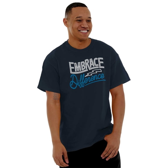 Embrace Differences Autism Awareness Men's Graphic T Shirt Tees Brisco Brands S