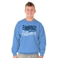 thumbnail image 1 of Embrace Differences Autism Awareness Unisex Plus Fleece Graphic Sweatshirt Brisco Brands 2X, 1 of 3