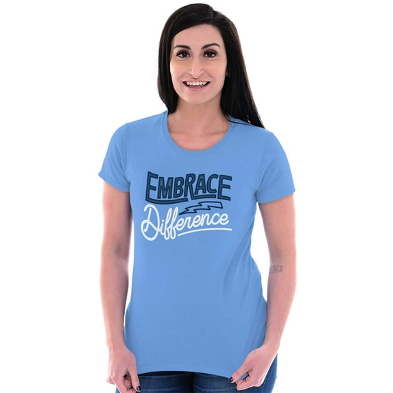 Embrace Differences Autism Awareness Women's T Shirt Ladies Tee Brisco Brands M