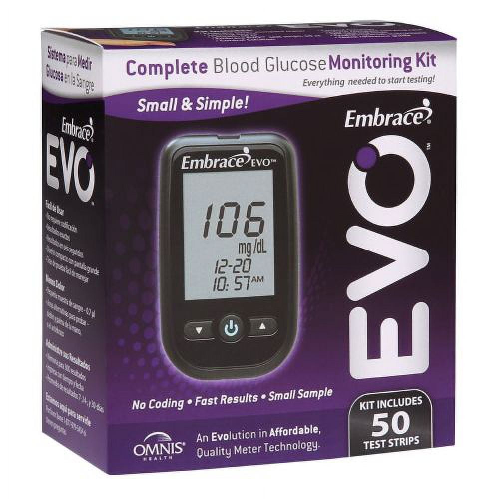 Embrace EVO Blood Glucose Meter All in One Starter Kit