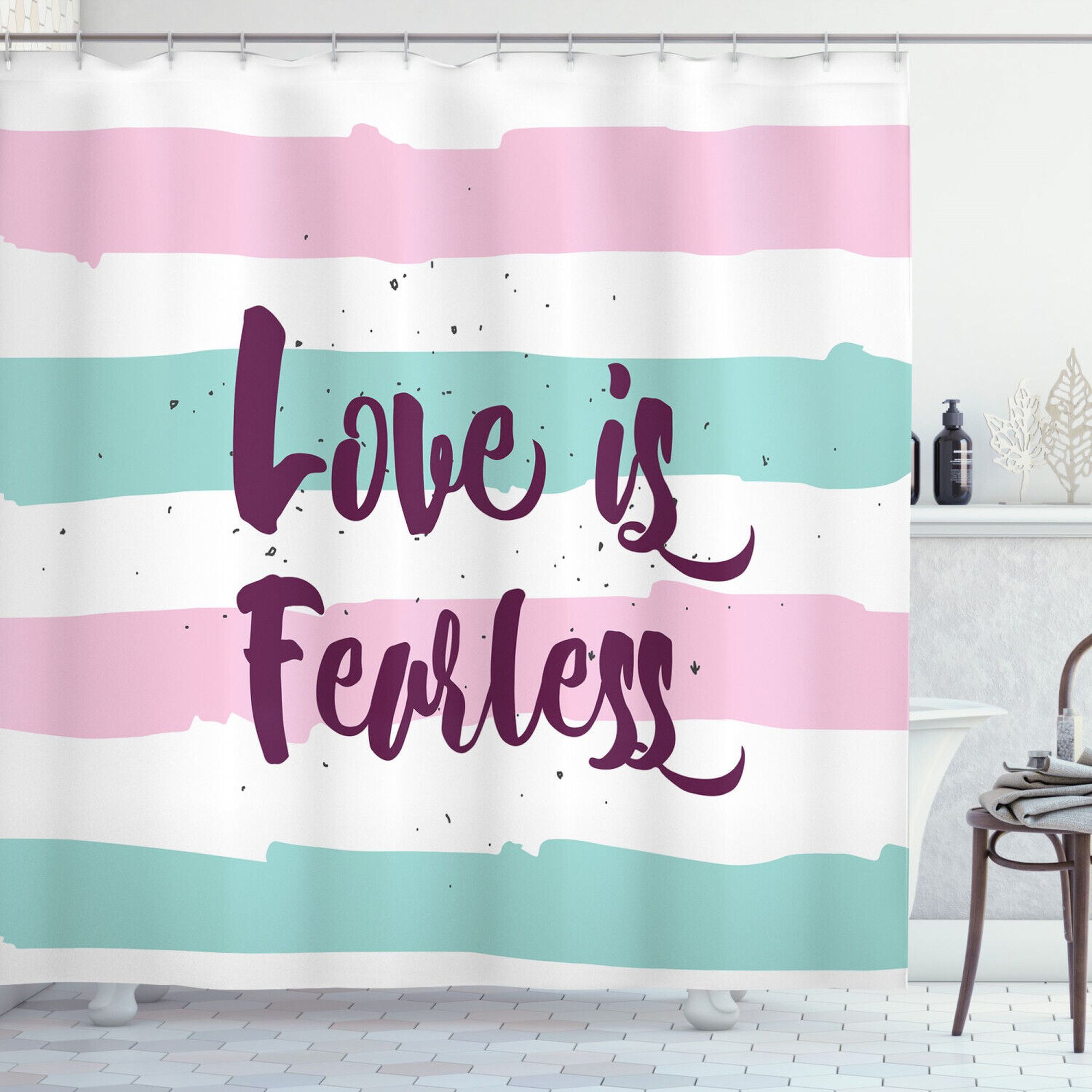 Embrace Love In Your Bathroom With This Fearless Quote Shower Curtain