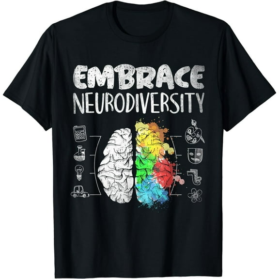 Embrace Neurodiversity Autism Awareness ASD ADHD Acceptance T-Shirt