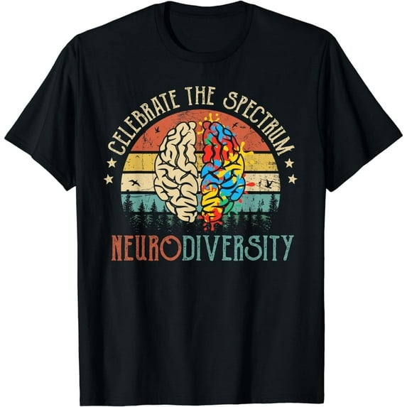 Embrace Neurodiversity Autism Awareness ASD ADHD Vintage T-Shirt