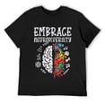 thumbnail image 1 of Embrace Neurodiversity Autism Awareness ASD Men Women Kids T-Shirt Black, 1 of 5