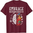thumbnail image 1 of Embrace Neurodiversity Autism Awareness Unisex T-Shirt for Men Women Kids Toddler,Maroon Color,Size 2T, 1 of 5