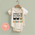 thumbnail image 1 of Embrace The Spectrum Of Neuro Diversity Onesies, Cute Butterfly Bodysuit, Autism Baby Clothes, Baby Shower Gift, Cute Baby Onesie, BABY BODYSUIT LAT 4424, 1 of 3