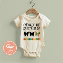 Embrace The Spectrum Of Neuro Diversity Onesies, Cute Butterfly Bodysuit, Autism Baby Clothes, Baby Shower Gift, Cute Baby Onesie, BABY BODYSUIT LAT 4424
