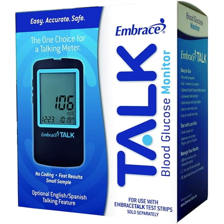 Embrace Talk APX03AB0300 Talking Blood Glucose Monitor System Test Strip