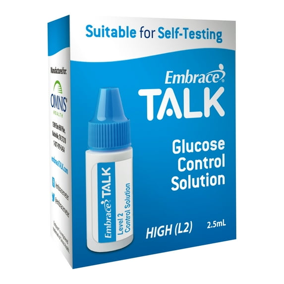 Embrace Talk Blood Glucose Control Solution Level 2 2.5 mL APX03AB0317