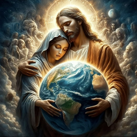 Embrace The Earth Diamond Art Kits for Adults Beginners, 5D DIY Diamond Art Painting Kits for Home Wall Decor 11.8 x 11.8 Inch