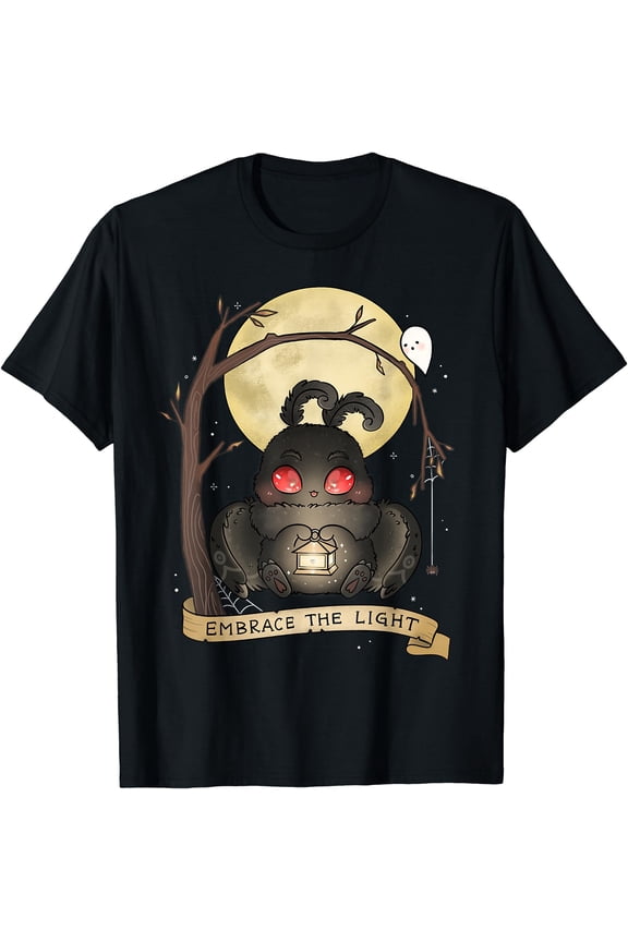 Embrace The Light Mothman Spooky Cute Cryptid Goth Unisex S-5Xl T-Shirt