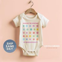 Embrace The Spectrum Onesie, Neurodiversity Baby Outfit, Cute Floral Baby Bodysuit, Inclusive Baby Wear, Adorable Baby Clothing, Cute Baby Onesie, BABY BODYSUIT LAT 4424