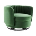 thumbnail image 1 of Embrace Tufted Performance Velvet Performance Velvet Swivel Chair, 1 of 4