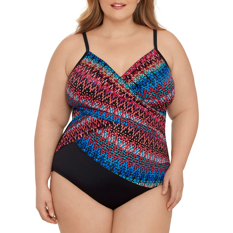 Embrace Your Curves Women's and Women's Plus Makenna One Piece Swimsuit.