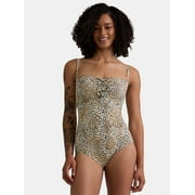 Embrace Your Curves by Miracle Brands Women's and Women’s Plus Daphne Lace Up One Piece Swimsuit, Sizes M-2X