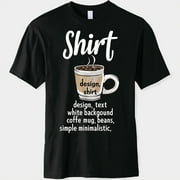 Embrace Your Daily Ritual with our 'Emotional Support Beverage' Coffee Mug Design Black TShirt Perfect for Coffee Lovers