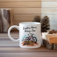 thumbnail image 1 of Embrace adventure with the Explore More, Worress Mug. Doublesided design featuring offroading bikes and trails for tH1Rill seekers., 1 of 4