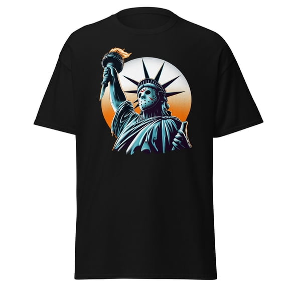 Embrace the Horror Statue of Liberty Shirt Retro Scary Movie Tee