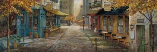Embracing City Charm Canvas Art - Ruane Manning (8 x 24)