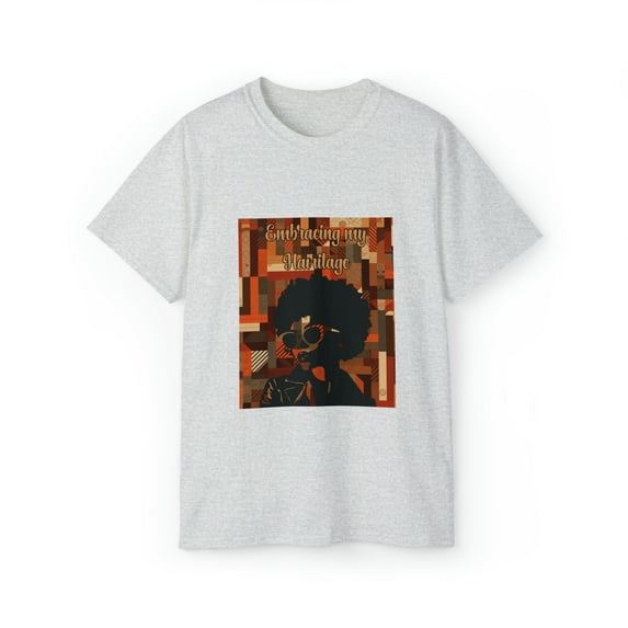Embracing my Hairitage Unisex Ultra Cotton Tee Black Girl Tshirt