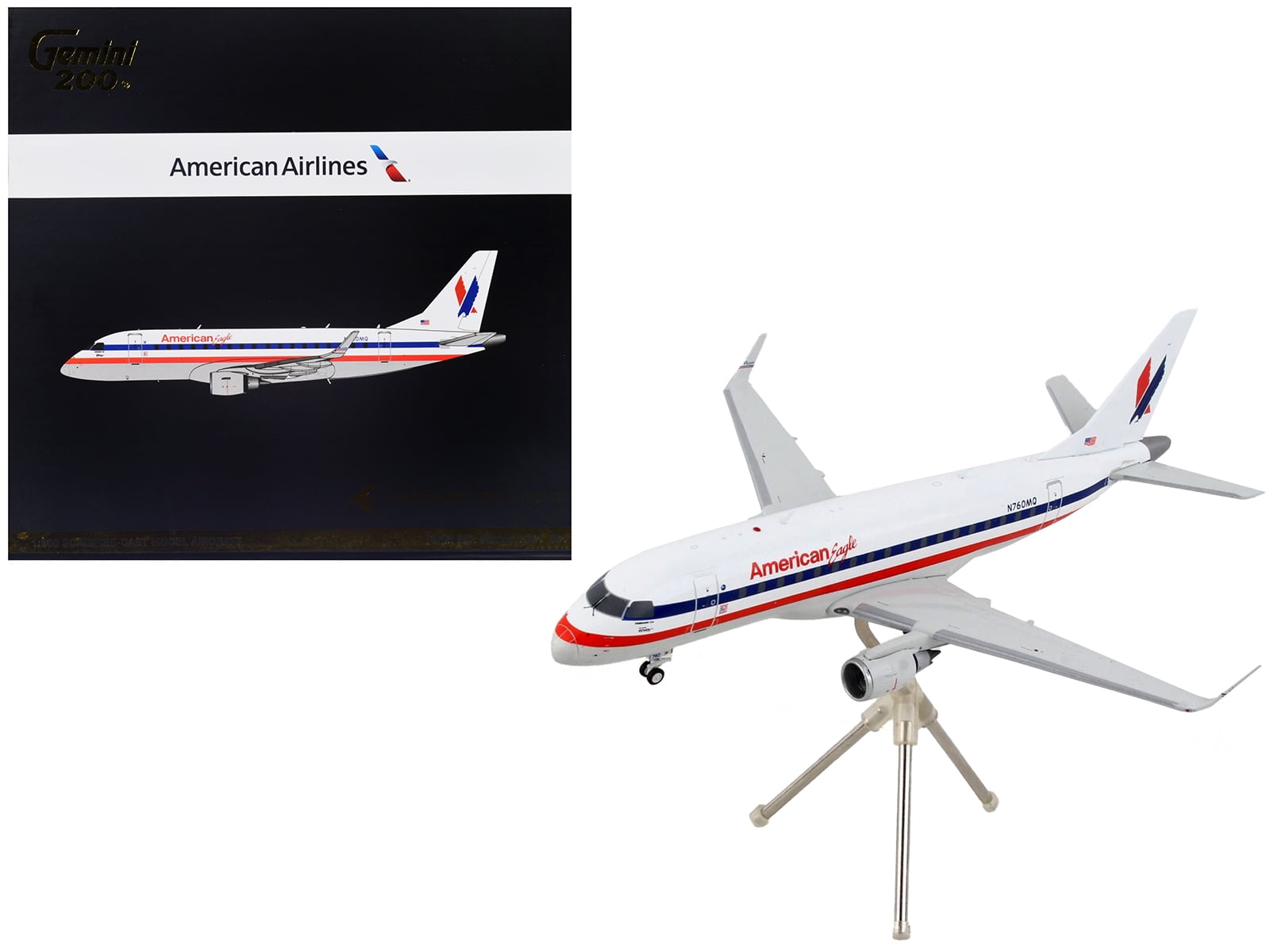 Maquette Avion Gemini Jets 200 – Embraer ERJ-190 American Airlines – Échelle 1:200 – G2AAL593