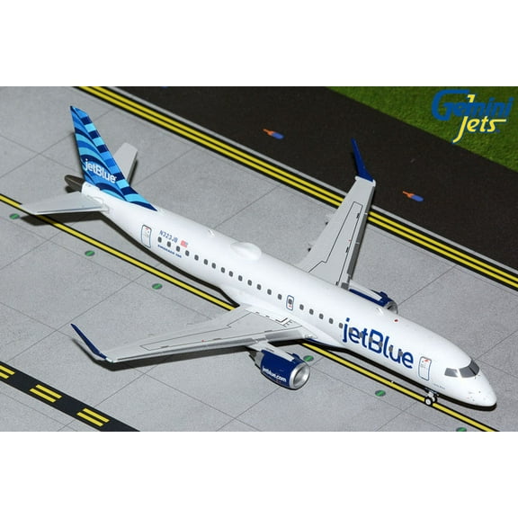 Embraer ERJ-190 Commercial Aircraft "JetBlue Airways" White with Blue Striped Tail 1/200 Diecast Model Airplane by GeminiJets